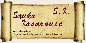 Savko Košarović vizit kartica